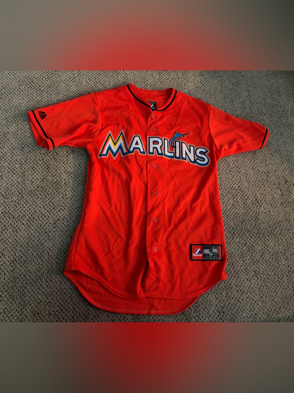 Majestic Miami Marlins Jose Reyes Baseball Jersey - size small